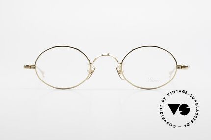 Lunor V 100 Ovale Brille 22kt Vergoldet, ohne große Logos; stattdessen mit zeitloser Eleganz, Passend für Herren und Damen