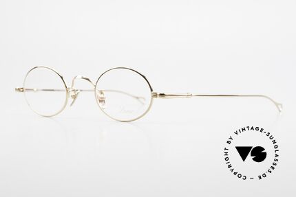 Lunor V 100 Ovale Brille 22kt Vergoldet, Modell V 100: zeitlose, ovale Brillenform (Unisex), Passend für Herren und Damen
