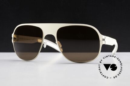 Mykita Rodney Limited Designer Sonnenbrille, Limited Flash Rodney Ivory SS10M, brown solid, in 57/19, Passend für Herren