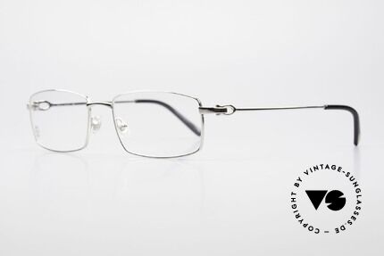 Cartier River - M Eckige Luxus Brille Platin Men, teure Platin-Edition: Fassung mit Platin-Legierung, Passend für Herren