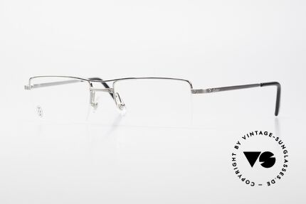 Cartier Semi T-Double Eckige Titanium Brille Herren, eckige Cartier Luxus-Brillenfassung; Titanium, Passend für Herren