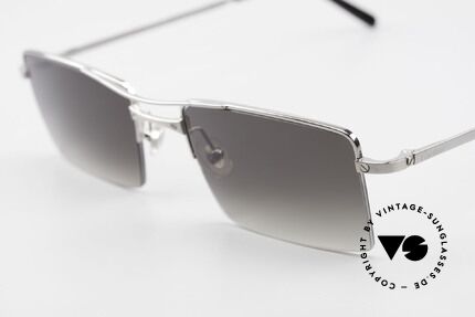 Cartier Semi T-Double Eckige Titanium Sonnenbrille, T8100730, Semi T-Double, Ruthenium gebürstet, Passend für Herren