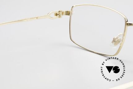 Cartier River - M Goldene Luxus Brille Eckig, KEINE RETRO Cartier Brille; ein Original von 2006!, Passend für Herren