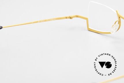 Theo Belgium Kyuu Titanium Lesebrille Damen 90s, die Demogläser sollten durch optische ersetzt werden, Passend für Damen