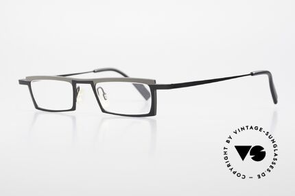 Theo Belgium Langdon Eckige Titanium Brille Herren, leicht & sehr komfortabel; PURE TITANIUM Fassung, Passend für Herren