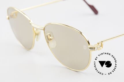 Cartier S Brillants 0,20 ct 80er Diamanten Sonnenbrille, orig. Sonnengläser mit CARTIER-Gravur, 100% UV, Passend für Damen