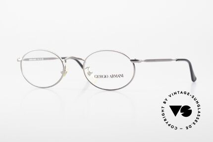 Giorgio Armani 131 Vintage Brille Oval 80er Unisex, ovale GIORGIO Armani vintage Designer-Fassung, Passend für Herren und Damen