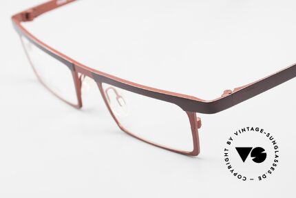 Theo Belgium Chato Eckige Titanium Brille Unisex, ungetragenes Theo-Exemplar für die, die sich trauen, Passend für Herren und Damen