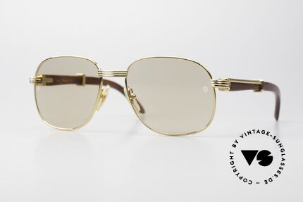 Cartier Monceau 90er Bubinga Edelholzbrille, außergewöhnliche CARTIER vintage Luxus-Brille, Passend für Herren