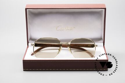 Cartier Monceau 90er Bubinga Edelholzbrille, Größe: medium, Passend für Herren