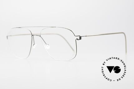 Lindberg Mikkel Air Titan Rim Eckige Herrenbrile Aviator Stil, sehr markante Designerbrille: eckiger "Aviator-Style", Passend für Herren