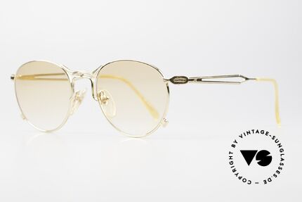 Jean Paul Gaultier 55-2177 Vergoldete Sonnenbrille 90er, ein tolles JPG Mode-Accessoire (auch abends tragbar), Passend für Herren und Damen