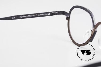 Theo Belgium Magic Mountain Runde Damenbrille Titanium, das Modell kann natürlich beliebig verglast werden, Passend für Damen