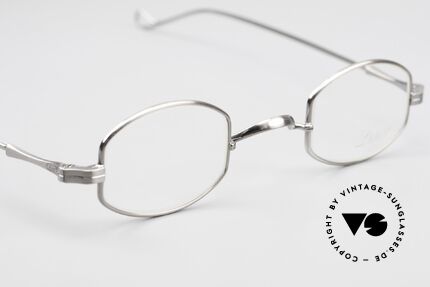 Lunor II 02 Kleine Brille in Antik Silber, ein ca. 20 Jahre altes, ungetragenes LUNOR Original!, Passend für Herren und Damen