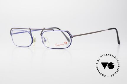 Casanova LC29 Kunstvolle 80er Vintage Brille, asymmetrische Rahmenkonstruktion; ein Hingucker, Passend für Herren und Damen