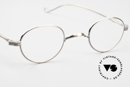 Lunor II 20 Kleine 90er Brille Antik Gold, diese Qualitätsfassung kann beliebig verglast werden, Passend für Herren und Damen