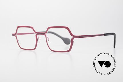 Theo Belgium Line Damenbrille Pink Metallic, eines tolles Designerstück und echter Hingucker, Passend für Damen