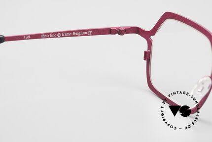 Theo Belgium Line Damenbrille Pink Metallic, das Modell kann natürlich beliebig verglast werden, Passend für Damen