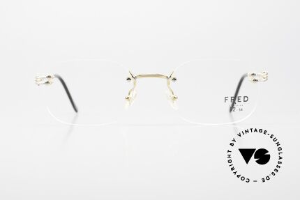 Fred Orcade F2 Eckige Randlos Brille Segler, marines Design (charakteristisch Fred) in Top-Qualität, Passend für Herren