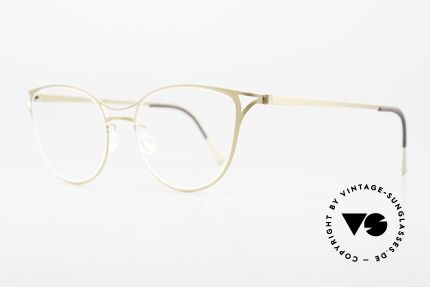 Lindberg 9605 Strip Titanium Damenbrille Titanium Gold, federleicht und dennoch sehr stabil und sehr langlebig, Passend für Damen