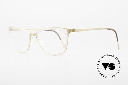 Lindberg 9713 Strip Titanium Damenbrille Klassisch Gold, sehr interessantes Design mit transparenter Fassung, Passend für Damen