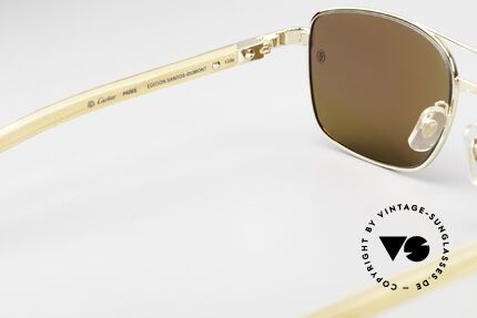 Cartier Santos De Cartier Holzbrille Pilot Polarized, Größe: medium, Passend für Herren