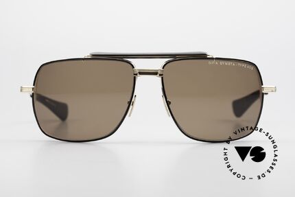 DITA Symeta Type 403 Flieger Serie Schwarz Gold, Herren-Sonnenbrille aus der Flight-Serie von DITA, Passend für Herren