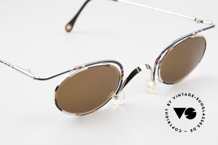 Casanova LC31 Ovale Sonnenbrille 1990er, ungetragen mit braunen Sonnengläsern; 100% UV Schutz, Passend für Herren und Damen