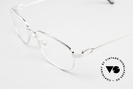 Cartier Whisper Unisex Brille Platin Glänzend, ungetragene Luxusbrille mit Etui und Verpackung, Passend für Herren und Damen
