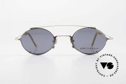 Koh Sakai KS9711 Vintage Brille Oval mit Clip, Koh Sakai, BADA und OKIO Brillen waren ein Vertrieb, Passend für Herren und Damen