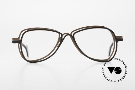 Theo Belgium Eye-Witness VB Damen Herren Designerbrille, zweifarbiger Rahmen erscheint dreidimensional, Passend für Herren und Damen