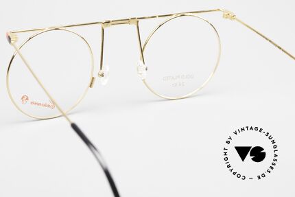 Casanova MTC 7 24kt Vergoldet Kunstbrille, Größe: small, Passend für Herren und Damen