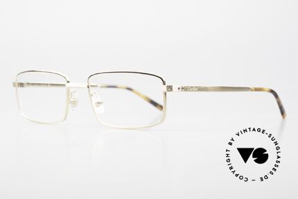 Cartier Santos De Eye00122 Luxus Brille Metall Herren, zeitlos und markant zugleich; echte Luxusbrille!, Passend für Herren