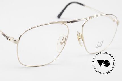 Dunhill 6046 80er Brille Horn-Applikationen, ungetragen; wie alle unsere vintage 80er Herrenbrillen, Passend für Herren