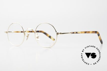 Lunor VA 110 Runde Unisexbrille Gold, ohne große Logos; stattdessen mit zeitloser Eleganz, Passend für Herren und Damen