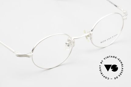 Koh Sakai KS9700 Runde Brille Titanium 90er, gesamte Fassung mit aufwändigen kleinen Gravuren!, Passend für Herren und Damen