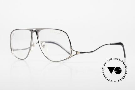 Colani 15-902 Pure Titanium 80er Brille, edel verarbeiteter Rahmen mit geschwungenen Bügeln, Passend für Herren