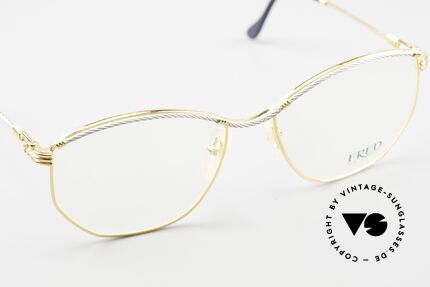 Fred Cythere - M Vintage Luxusbrille Damen, KEIN RETRO, ein kostbares altes Original in Gr. 55/16, Passend für Damen