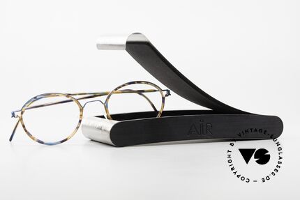 Lindberg Panto Air Titan Rim Titan Brille mit Azetat Inlay, eleganter Rahmen ohne Schrauben, Nieten oder Lötungen, Passend für Herren und Damen