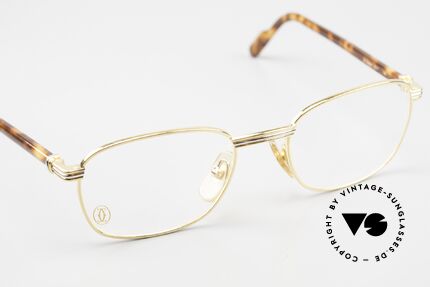 Cartier Aube - S 90er Brille Klassisch Eckig, ungetragenes Modell + vollständige orig. Verpackung, Passend für Herren