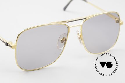 Dunhill 6038 Gold-Plated Titanium Brille 80er, Titanium-Fassung intensiv vergoldet in Größe 57-16, Passend für Herren