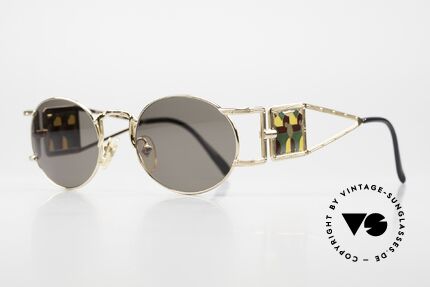 Jean Paul Gaultier 56-4672 Kunstvolle Sonnenbrille Oval, kunstvolle vintage Sonnenbrille in Top-Qualität, Passend für Herren und Damen