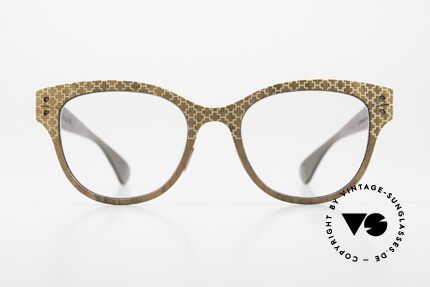 Lucas de Stael Nemus 01 Holz Leder Damenbrille, eine klassische Designerbrille; handmade in France, Passend für Damen