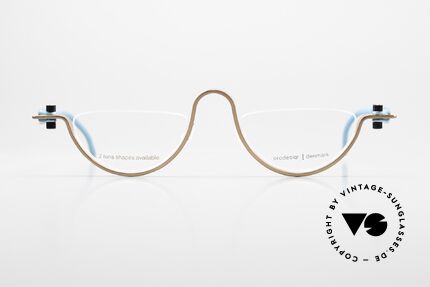 ProDesign 9904 Designer Brille Gail Spence, vintage Aluminium Rahmen im Gail Spence Design, Passend für Herren und Damen