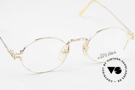 Jean Paul Gaultier 55-3171 Runde 90er Brille Vergoldet, ungetragen (wie alle unsere alten J.P. Gaultier Brillen), Passend für Herren und Damen