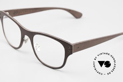 Lucas de Stael Minotaure SM 02 Luxusbrille Echt Kalbsleder, Minotaure Collection mit adjustierbaren Nasenstegen, Passend für Herren