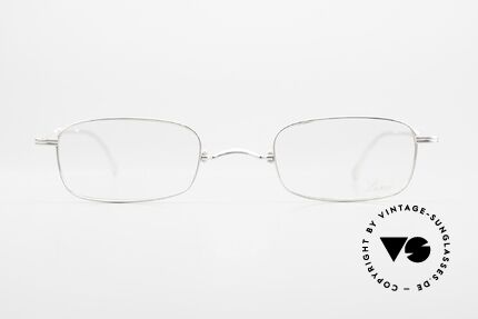 Lunor XXV Folding 01 Faltbare Eckige Brille Unisex, PPS; platin satinierte Legierung (extrem hochwertig), Passend für Herren und Damen