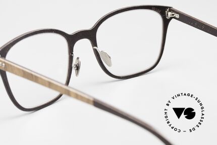 Lucas de Stael Nemus Thin 09 Luxus Brille Holz & Leder, Größe: medium, Passend für Herren und Damen