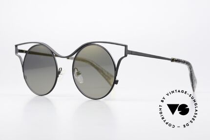 Yohji Yamamoto YY7014 Extravagante Sonnenbrille, klare, auffallende Formen; oft in übergroßen Maßen, Passend für Damen