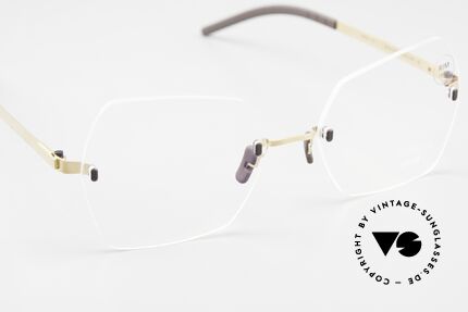 Götti Perspective EF01 Optional Randlose Brille, ungetragenes Designerstück von 2019, mit Hartetui, Passend für Damen